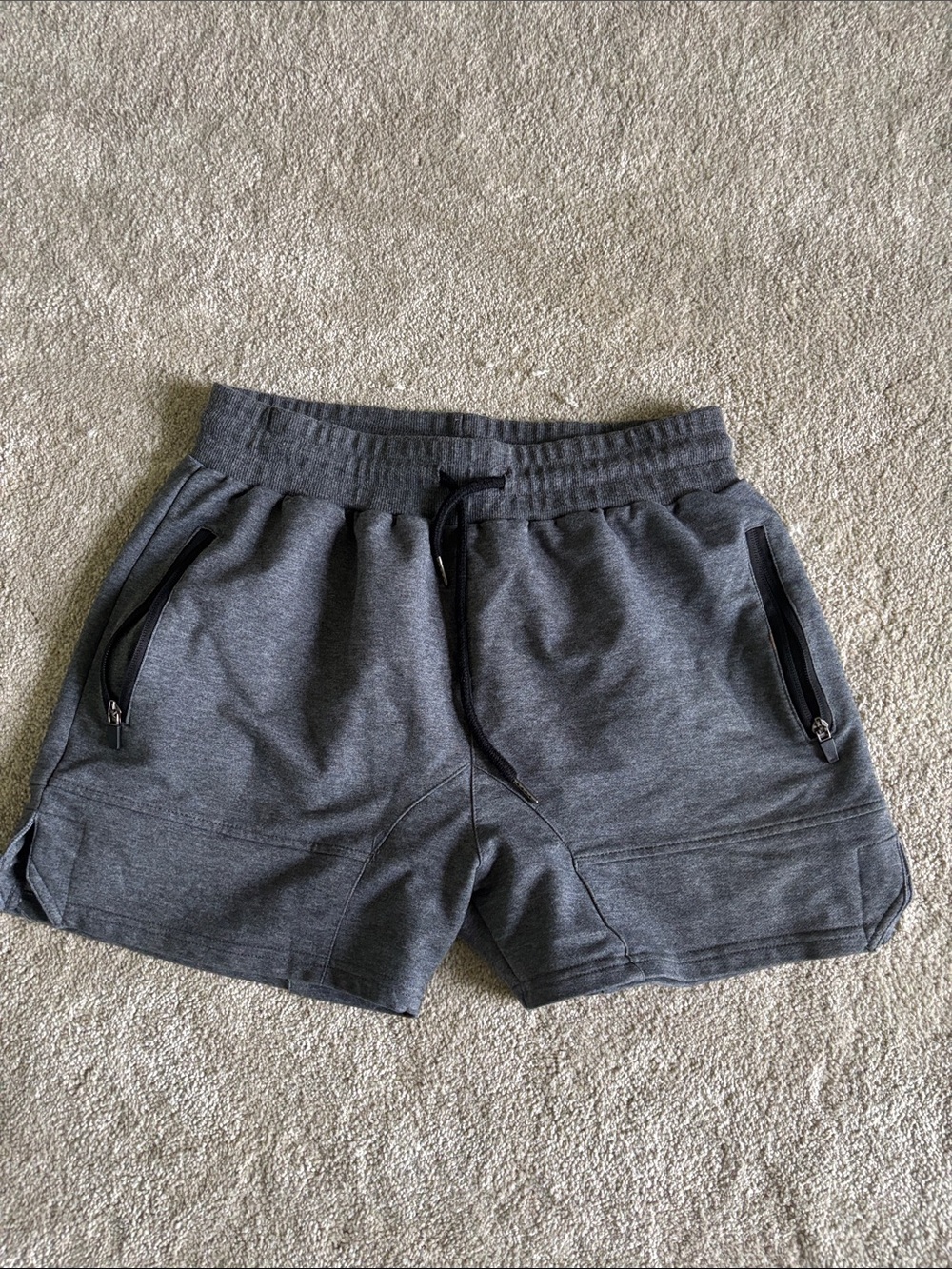 Men's Grey Athletic Drawstring Shorts